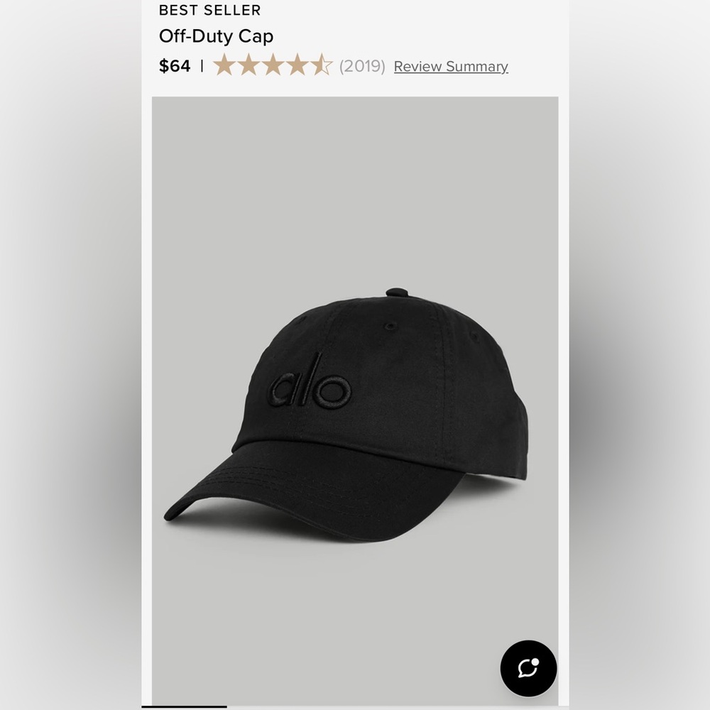 ALO Yoga Black Off-Duty Cap